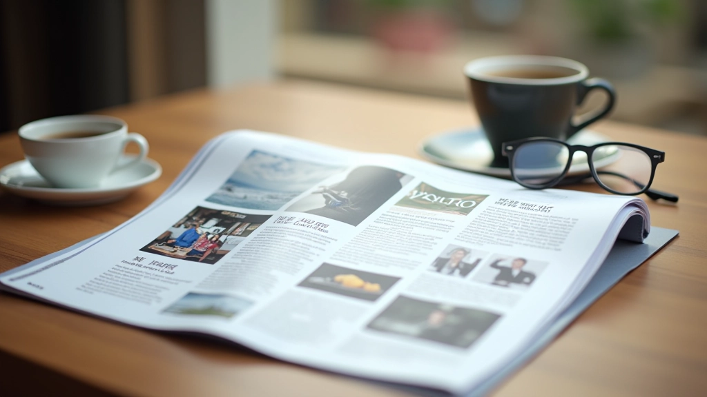 Magazine-style website layout with multiple card-based content sections arranged in creative asymmetrical grid pattern