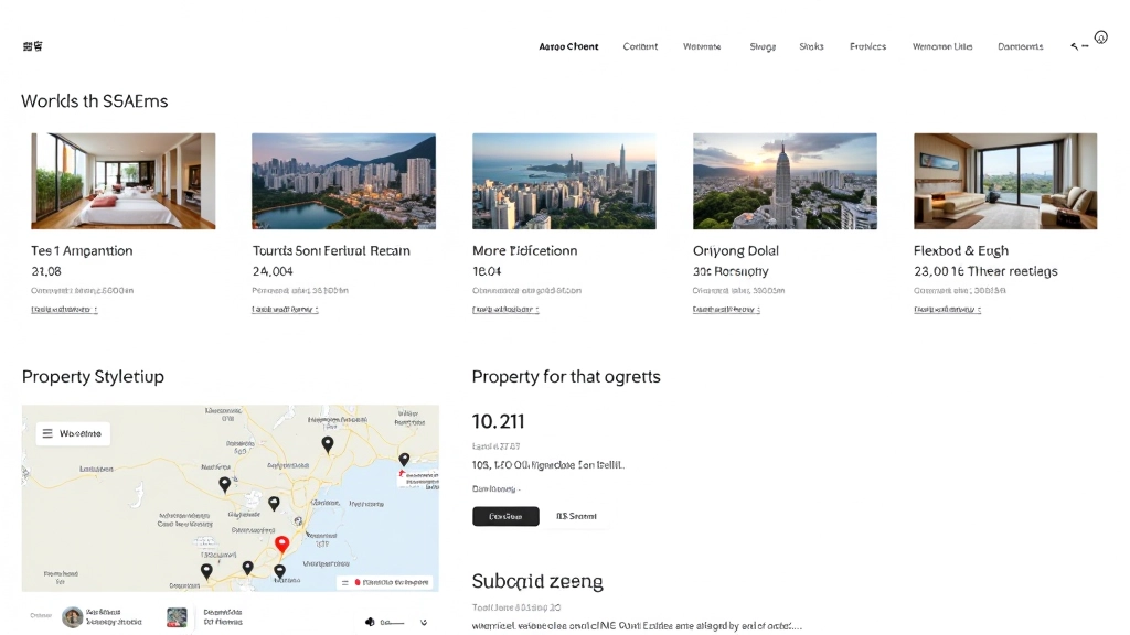 Real estate property listings interface